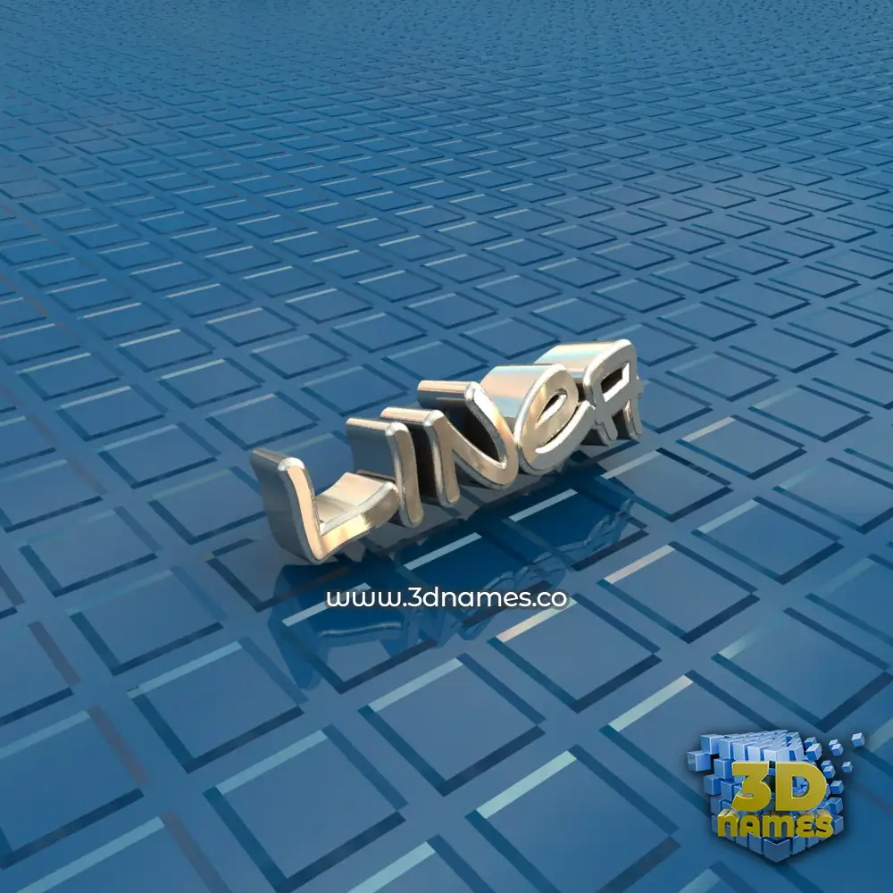 linea in Blue Bling style - 3D name wallpaper