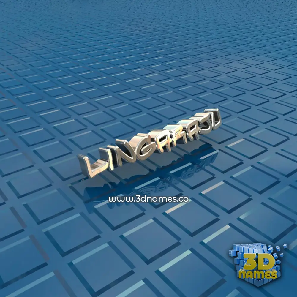lingaraju in Blue Bling style - 3D name wallpaper