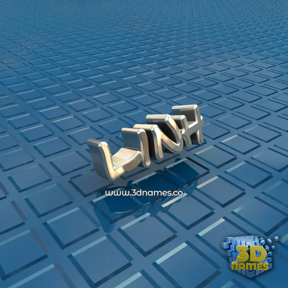 linh in Blue Bling style - 3D name wallpaper