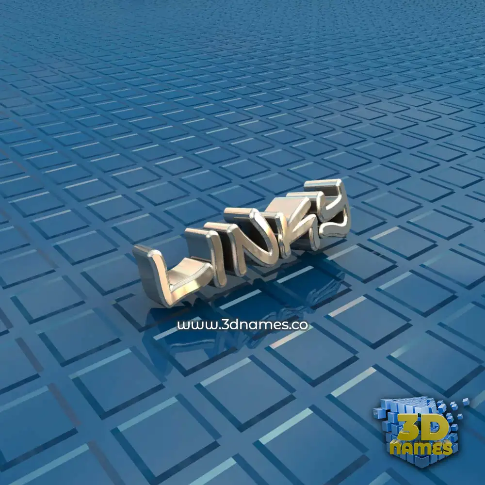 linky in Blue Bling style - 3D name wallpaper