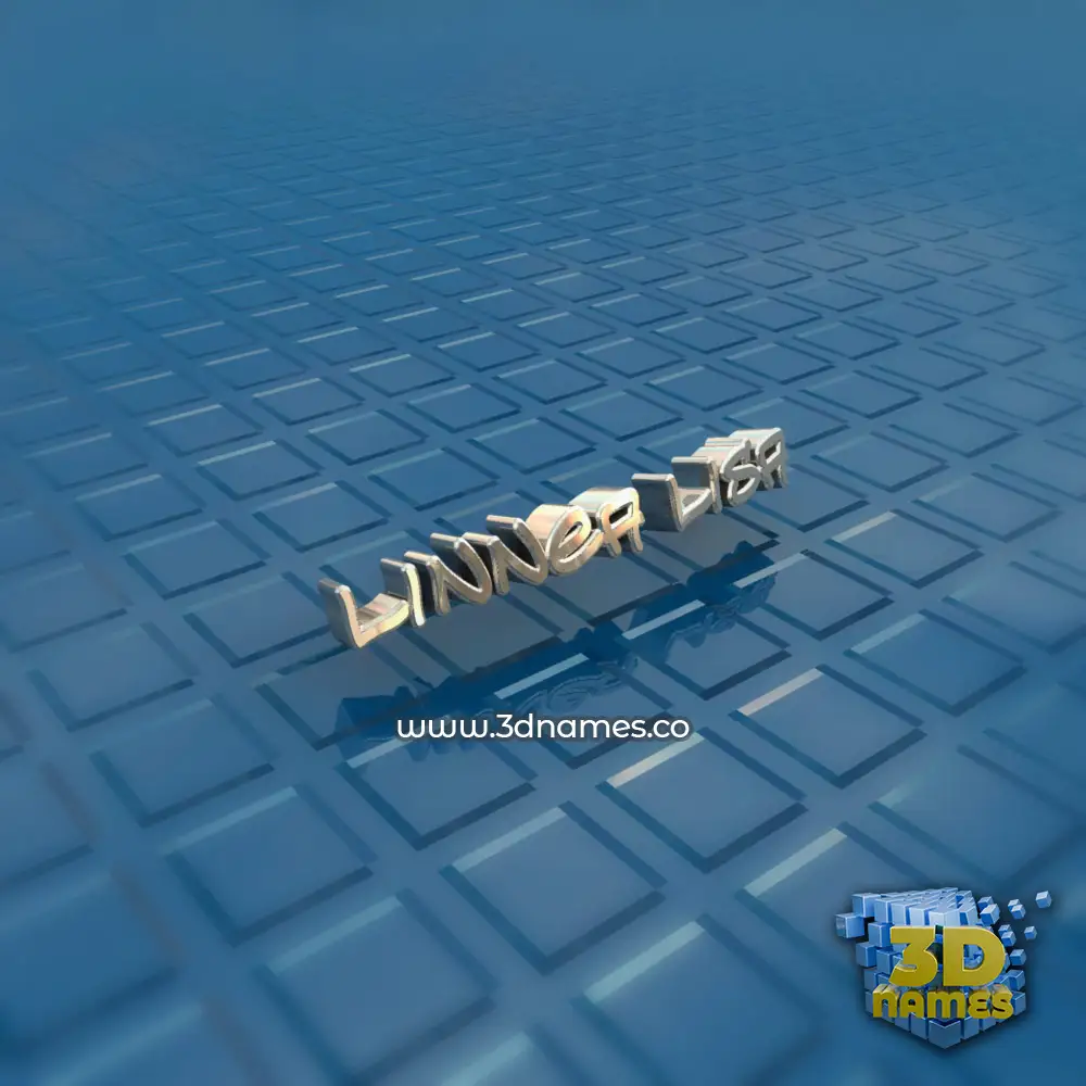 linnea lisa in Blue Bling style - 3D name wallpaper