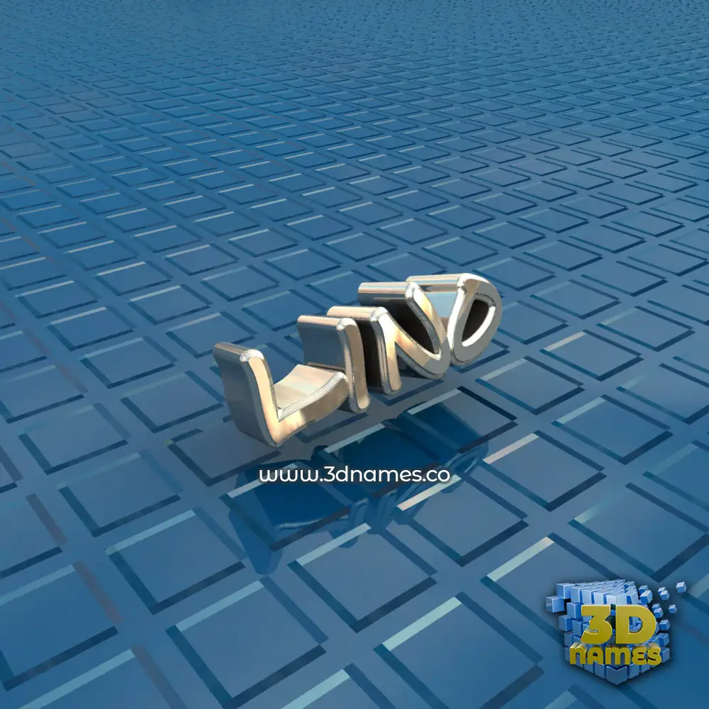 lino in Blue Bling style - 3D name wallpaper