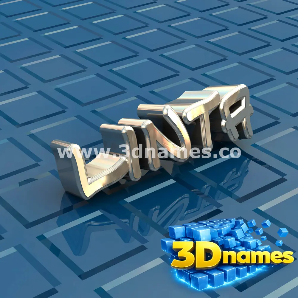 linta in Blue Bling style - 3D name wallpaper