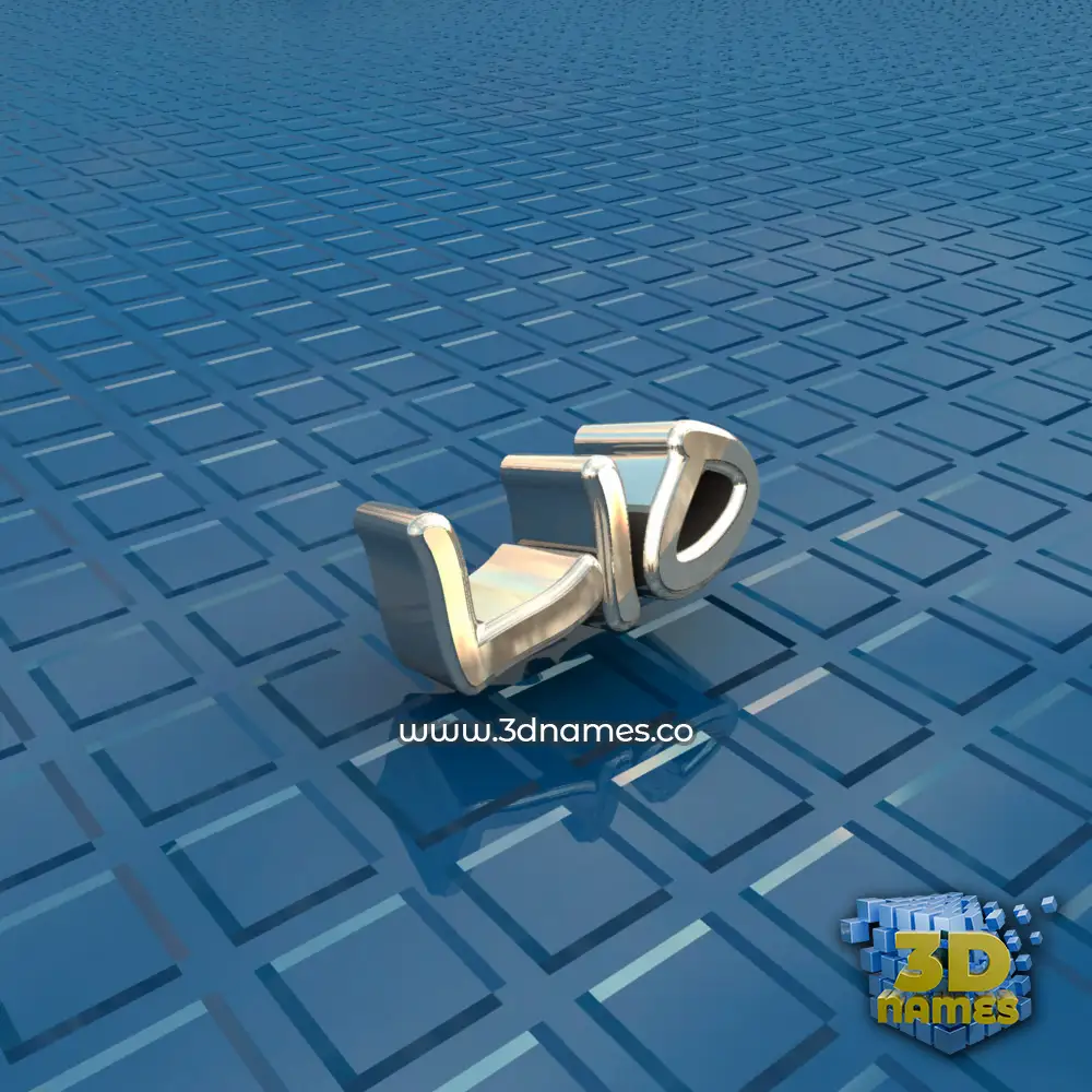 lio in Blue Bling style - 3D name wallpaper