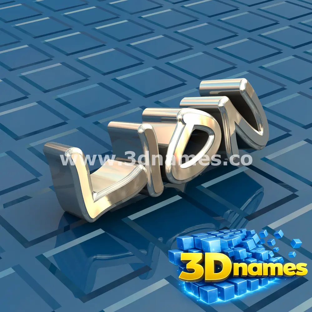 lion in Blue Bling style - 3D name wallpaper