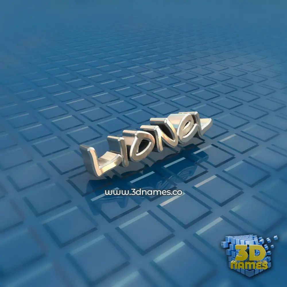 lionel in Blue Bling style - 3D name wallpaper