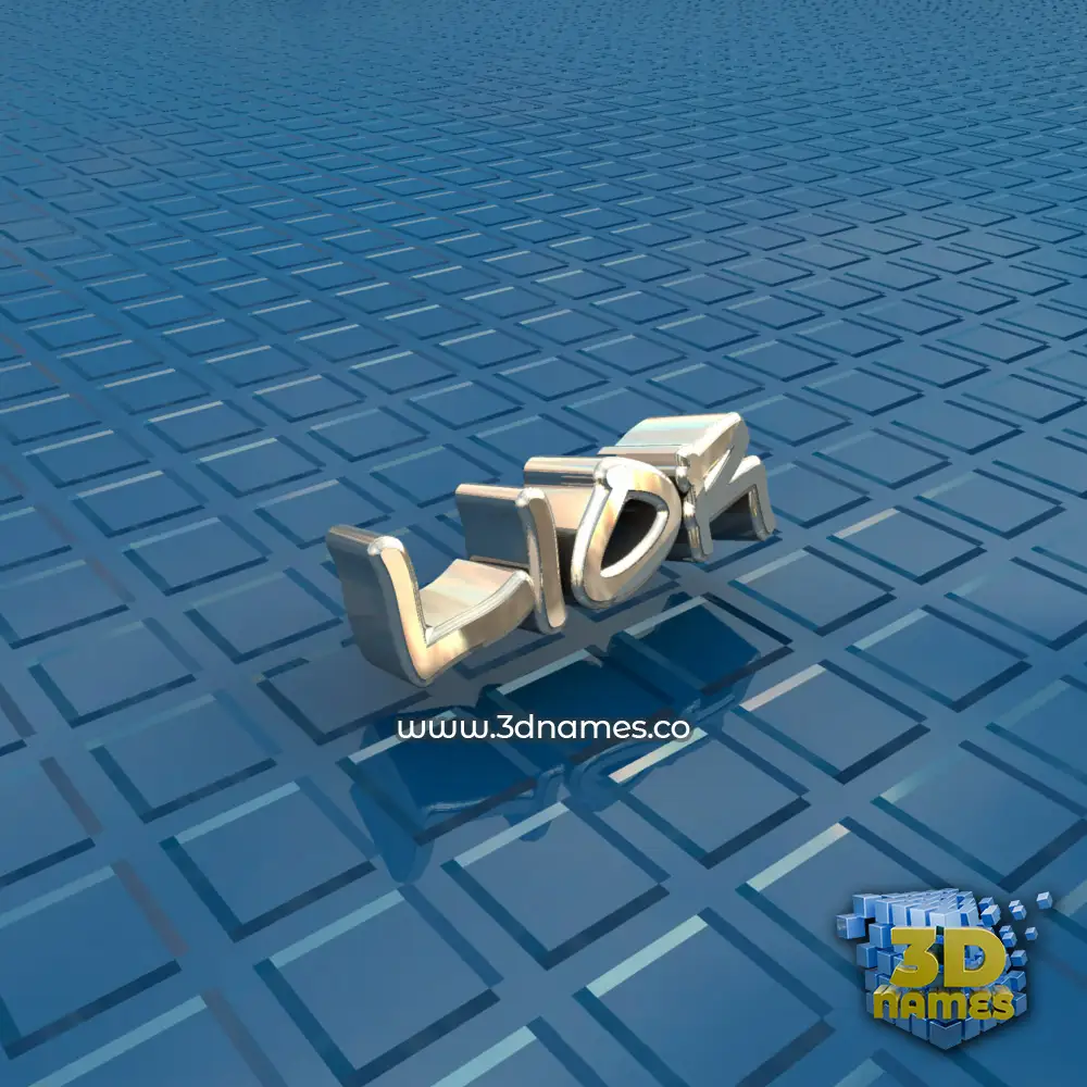 lior in Blue Bling style - 3D name wallpaper