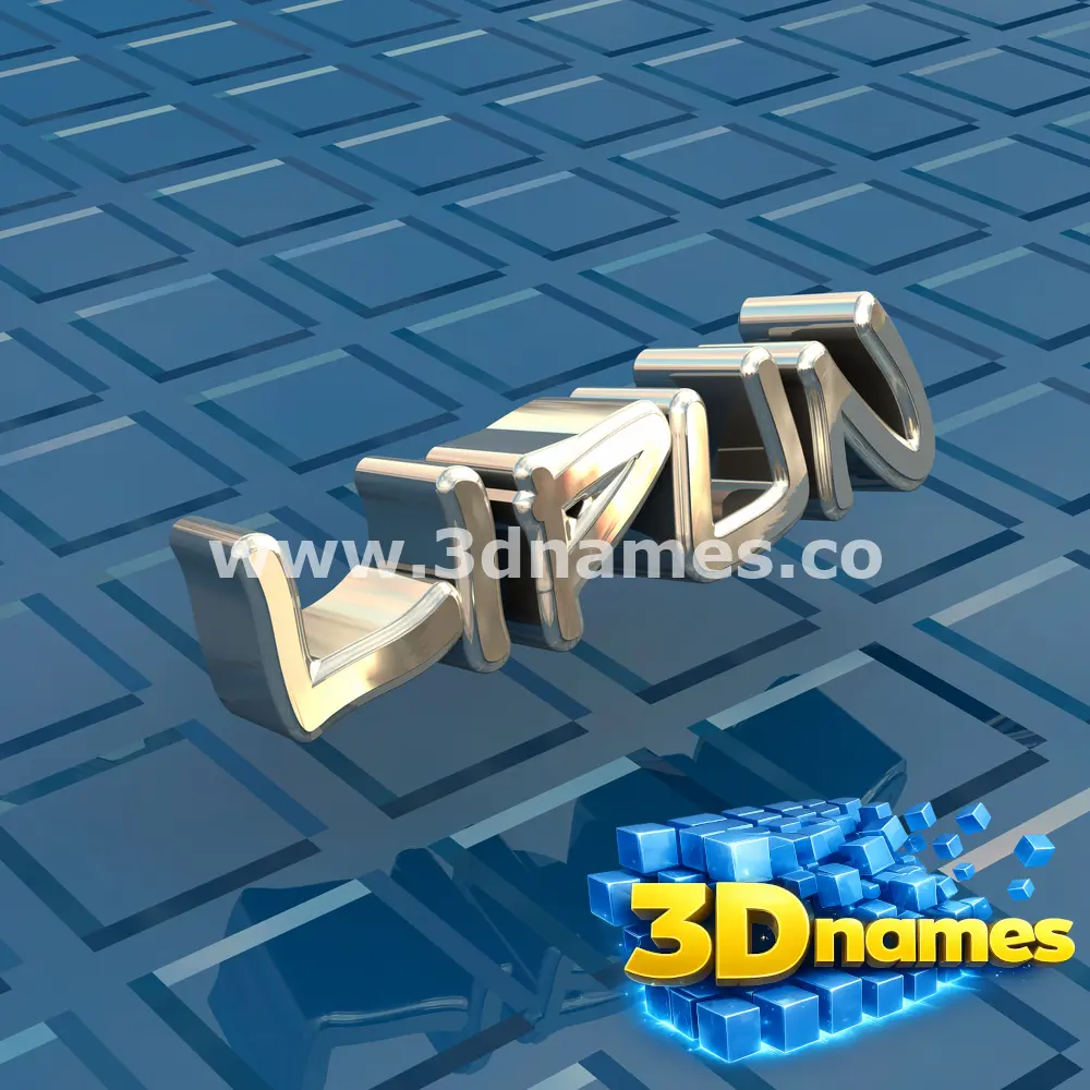 lipun in Blue Bling style - 3D name wallpaper