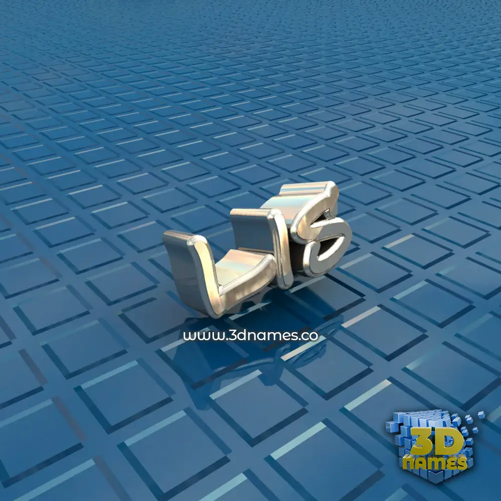 lis in Blue Bling style - 3D name wallpaper