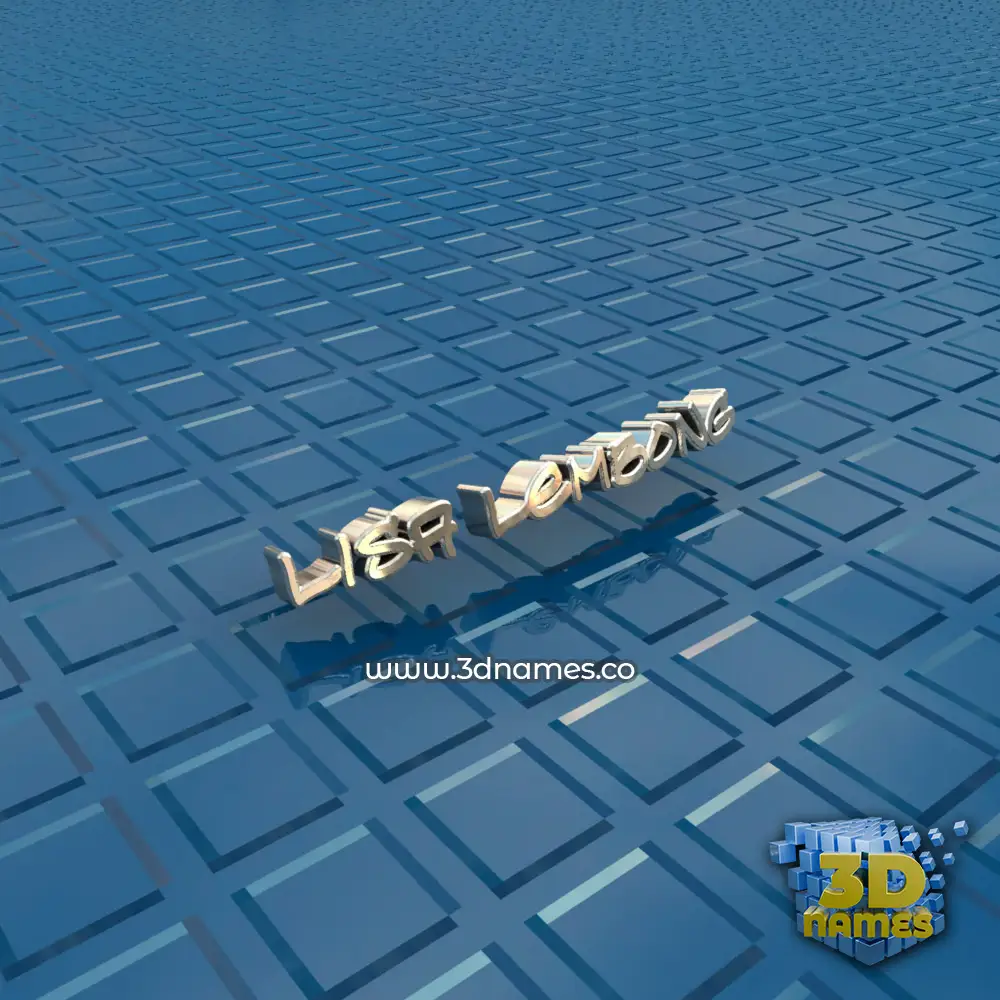 lisa lembong in Blue Bling style - 3D name wallpaper
