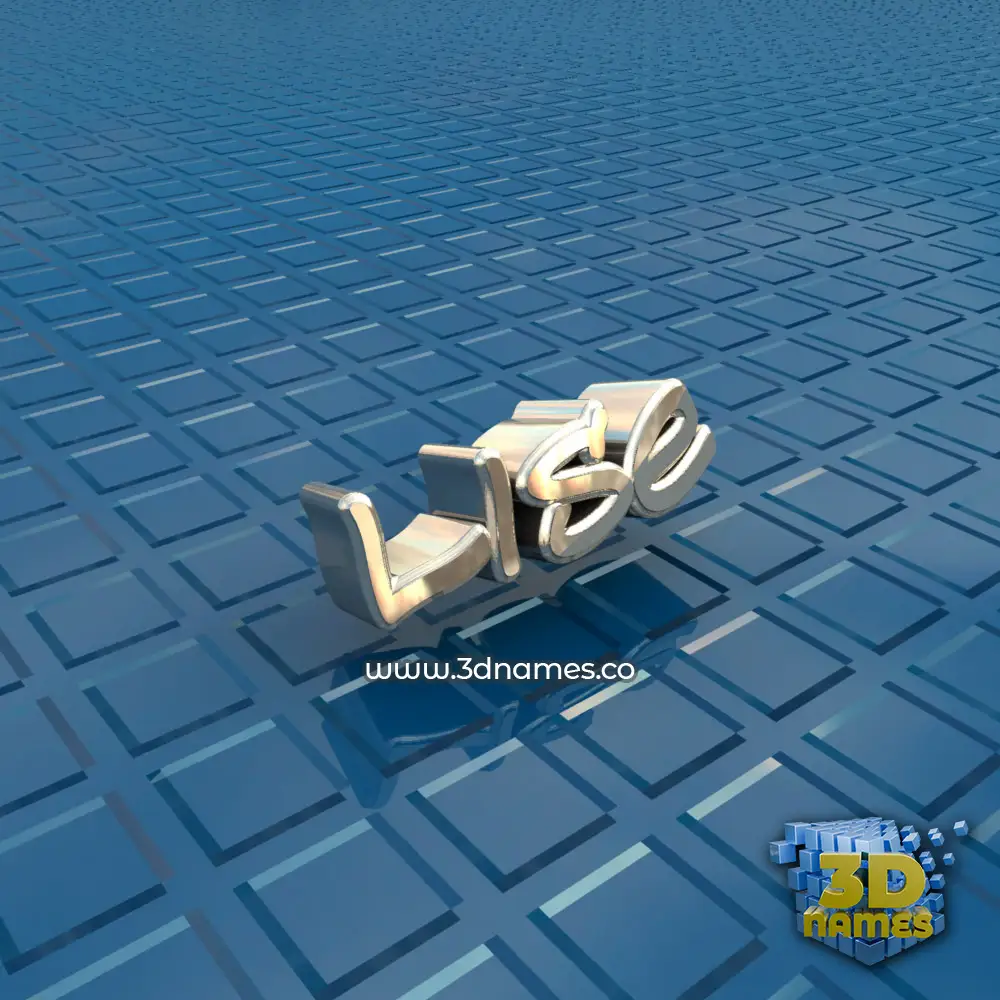 lise in Blue Bling style - 3D name wallpaper