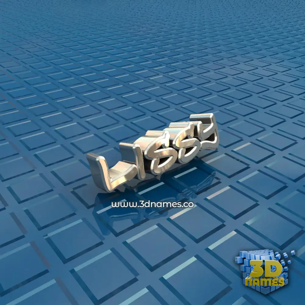 lissy in Blue Bling style - 3D name wallpaper