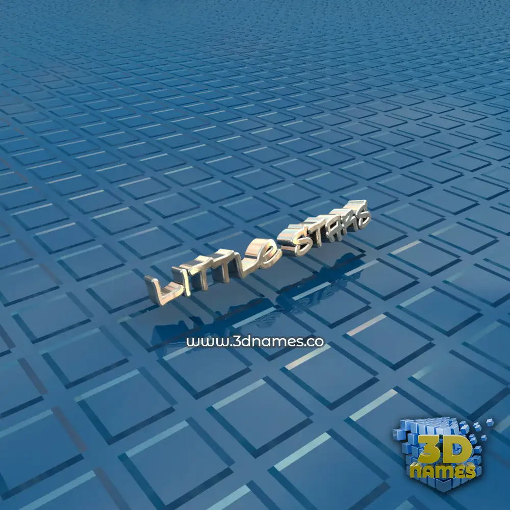 little stars in Blue Bling style - 3D name wallpaper