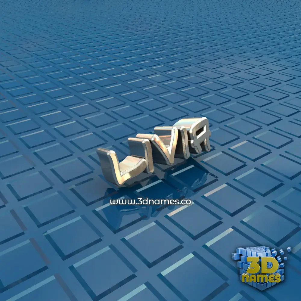 livia in Blue Bling style - 3D name wallpaper