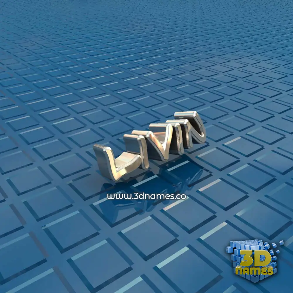 livin in Blue Bling style - 3D name wallpaper