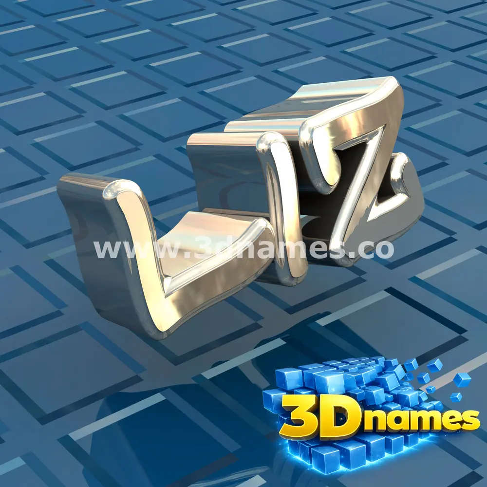 liz in Blue Bling style - 3D name wallpaper