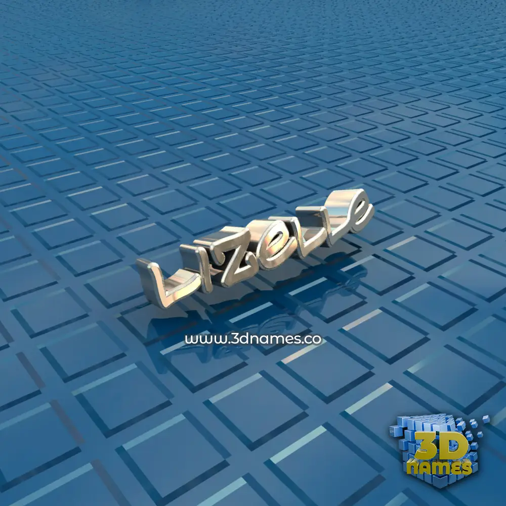 lizelle in Blue Bling style - 3D name wallpaper