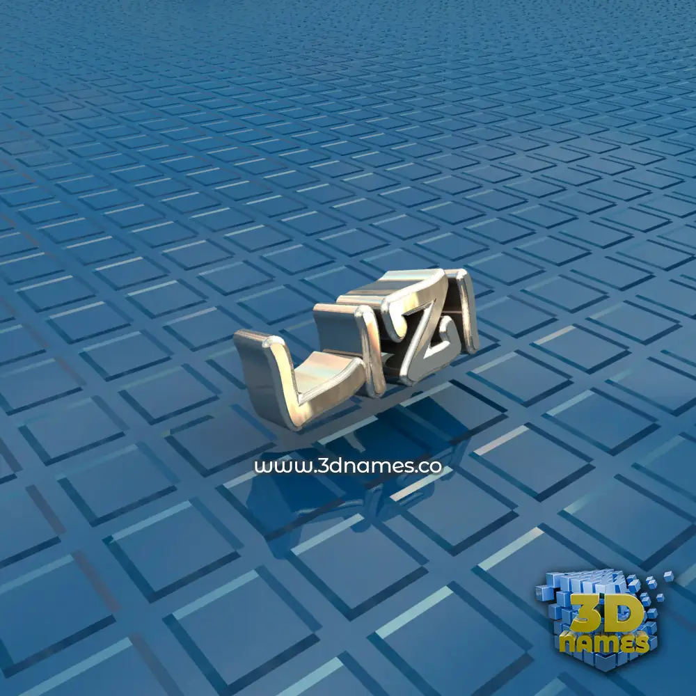 lizi in Blue Bling style - 3D name wallpaper