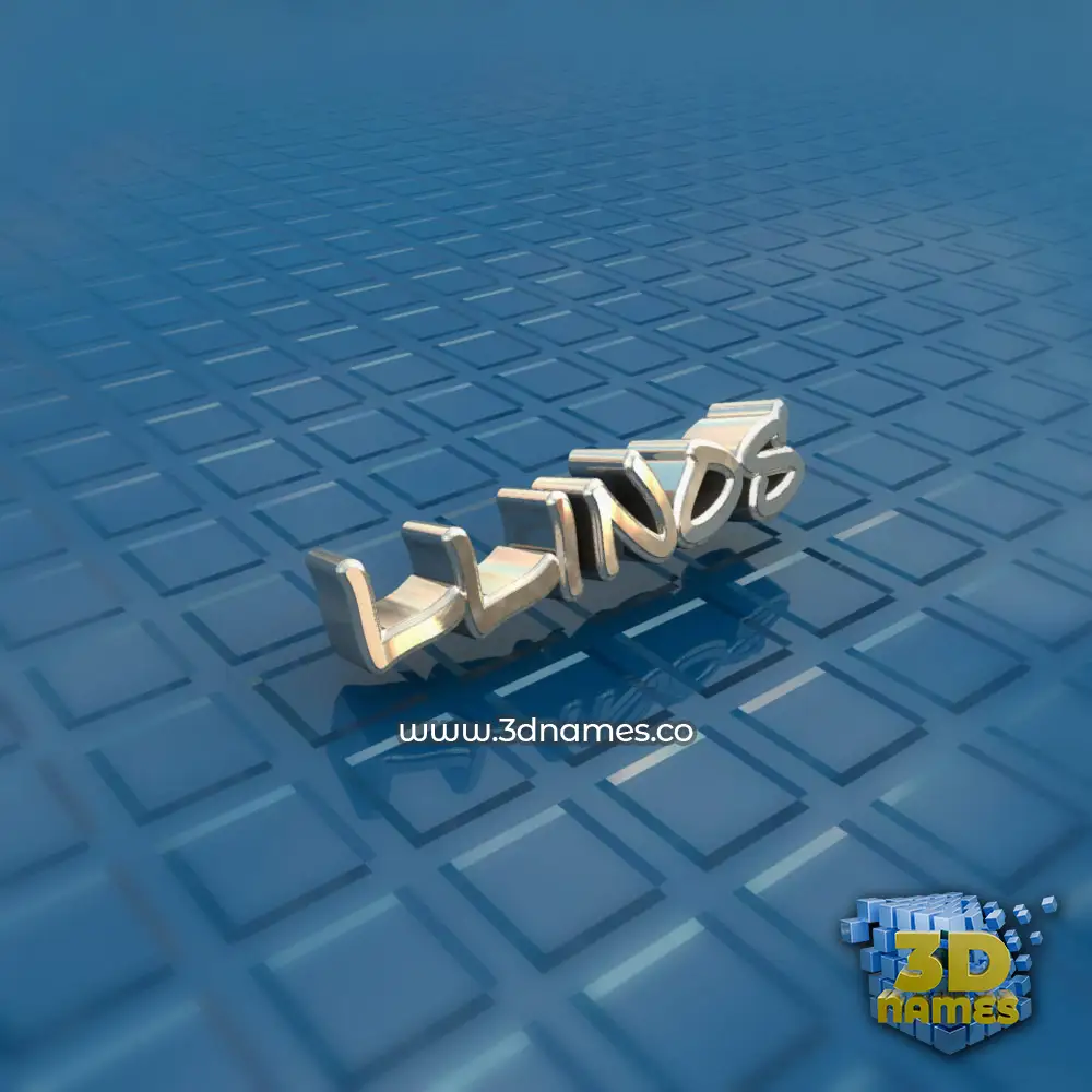 llinos in Blue Bling style - 3D name wallpaper
