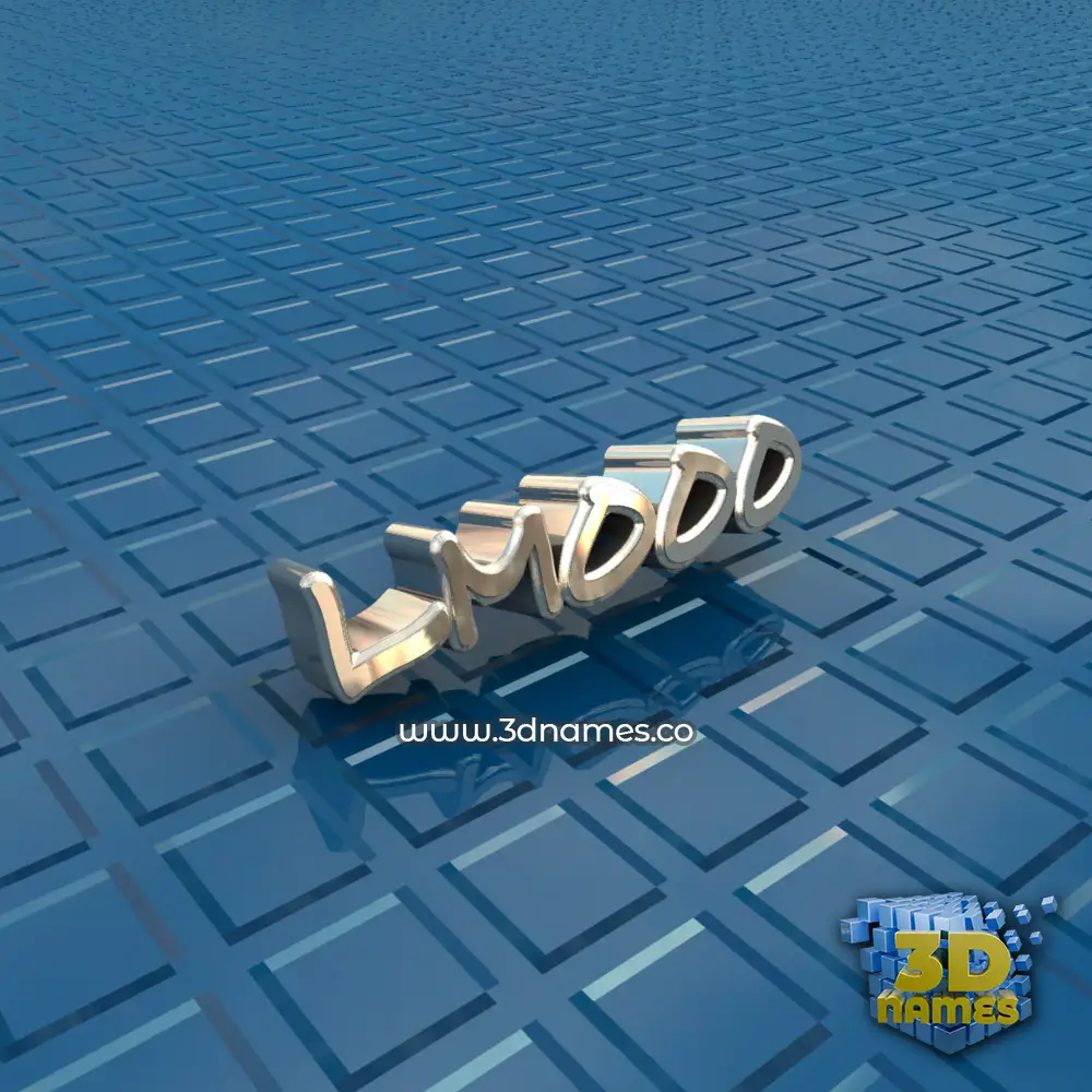 lmooo in Blue Bling style - 3D name wallpaper
