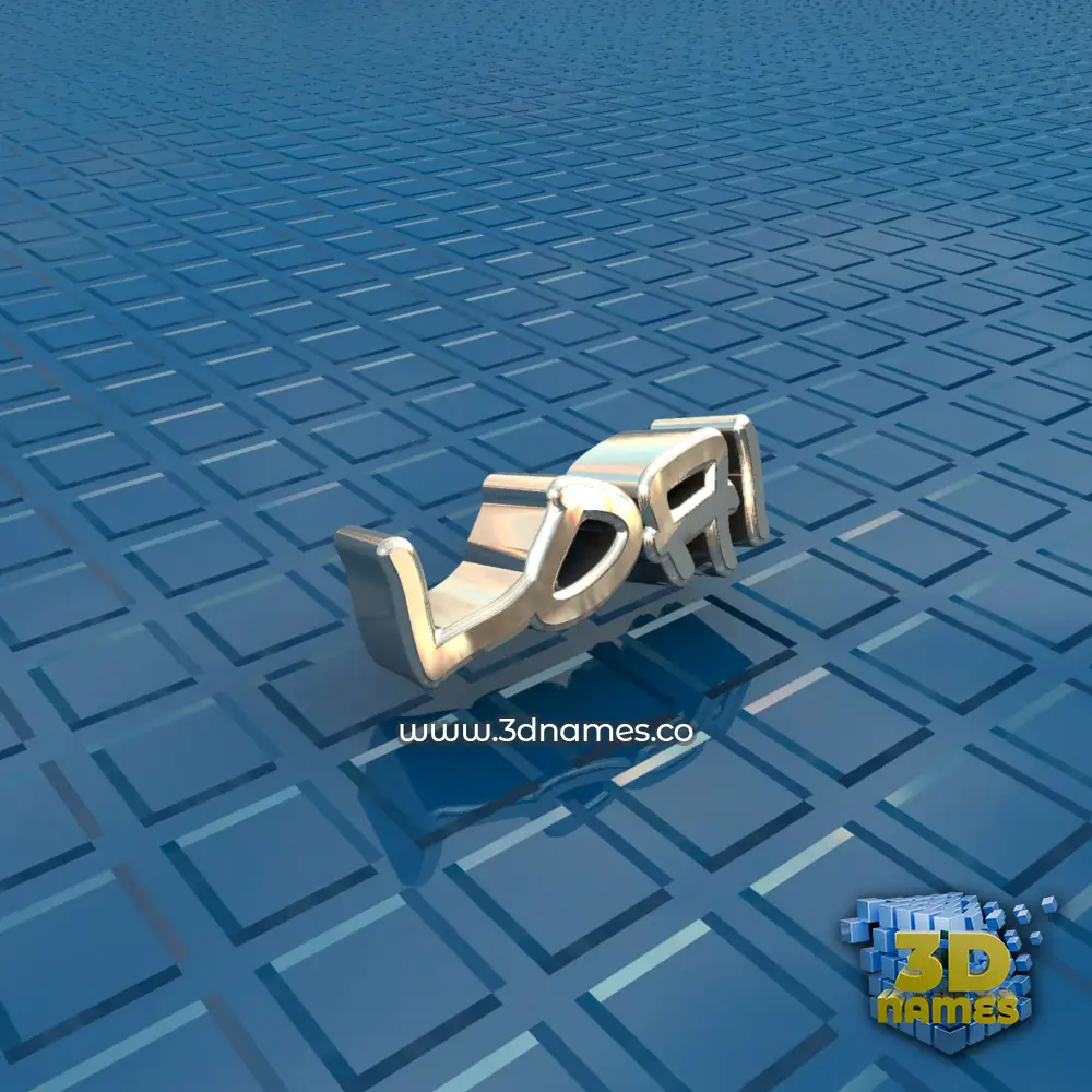 loai in Blue Bling style - 3D name wallpaper