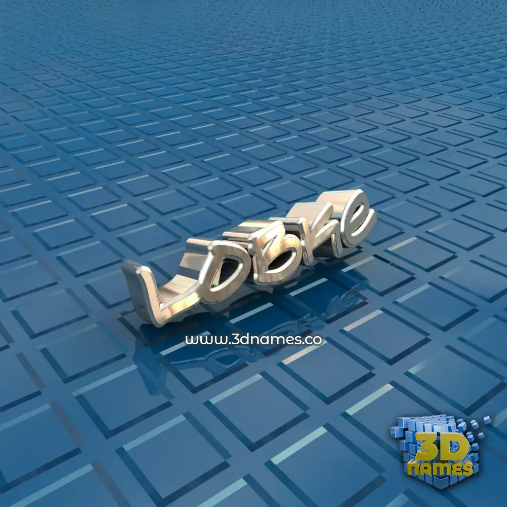 lobke in Blue Bling style - 3D name wallpaper