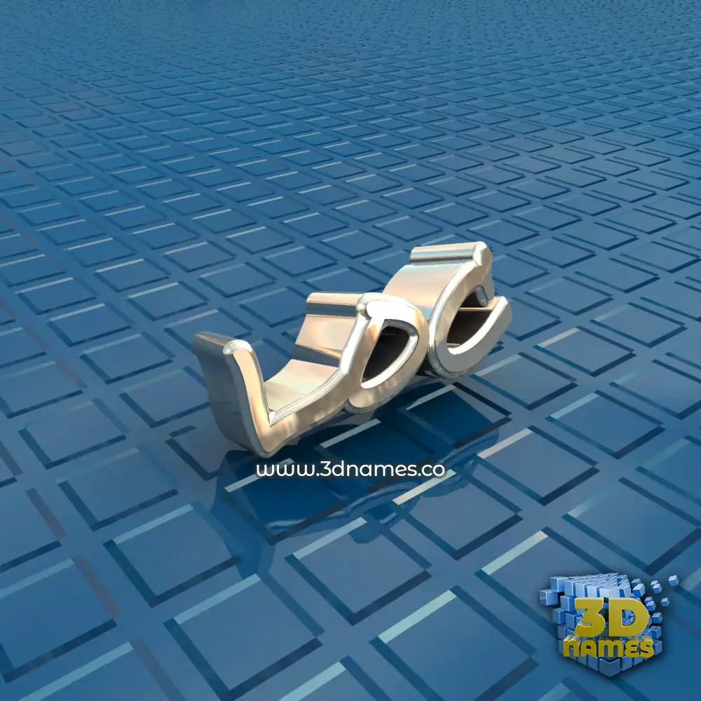 loc in Blue Bling style - 3D name wallpaper