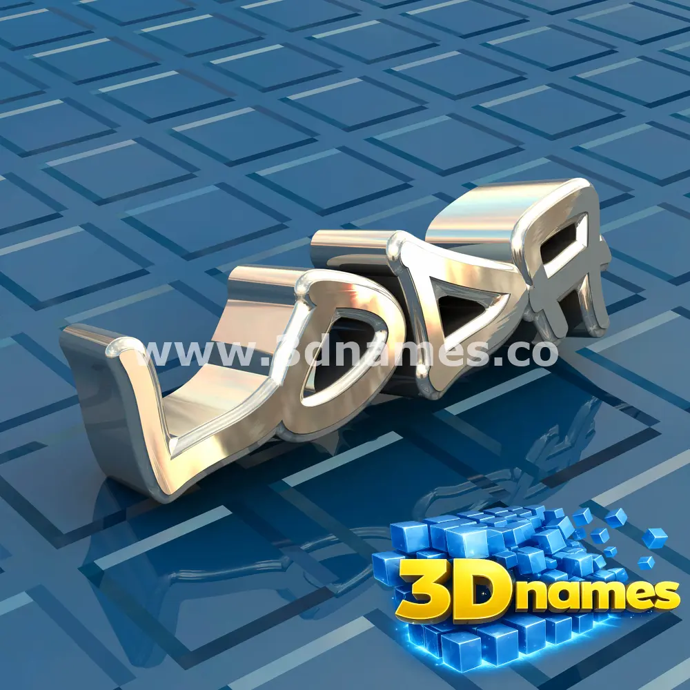 loda in Blue Bling style - 3D name wallpaper