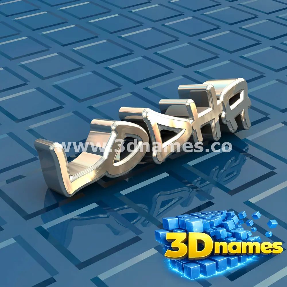 lodha in Blue Bling style - 3D name wallpaper