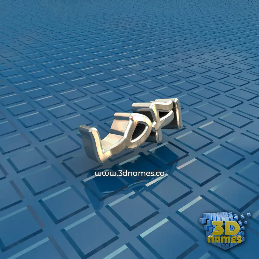 lofi in Blue Bling style - 3D name wallpaper