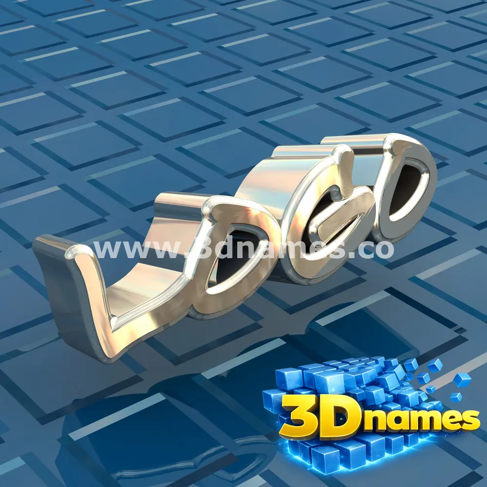 logo in Blue Bling style - 3D name wallpaper