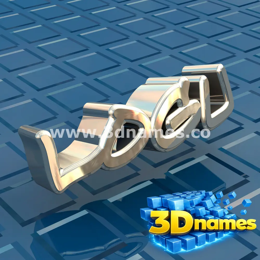 logu in Blue Bling style - 3D name wallpaper