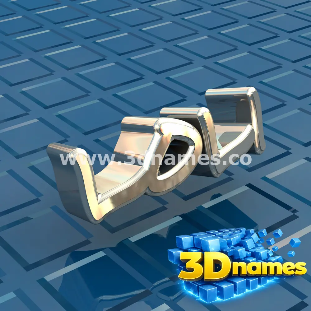 loli in Blue Bling style - 3D name wallpaper