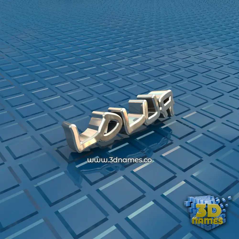 lolua in Blue Bling style - 3D name wallpaper