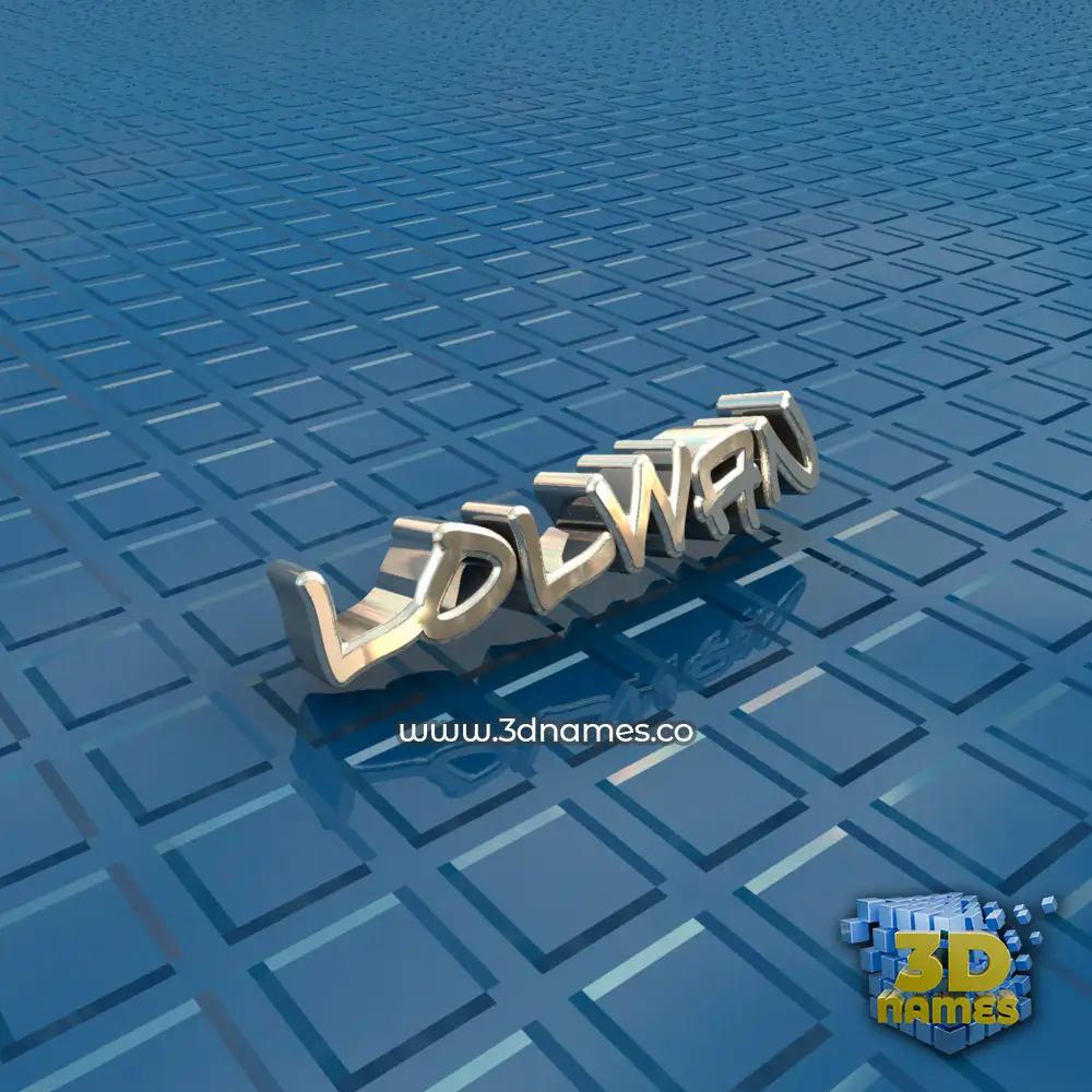 lolwan in Blue Bling style - 3D name wallpaper