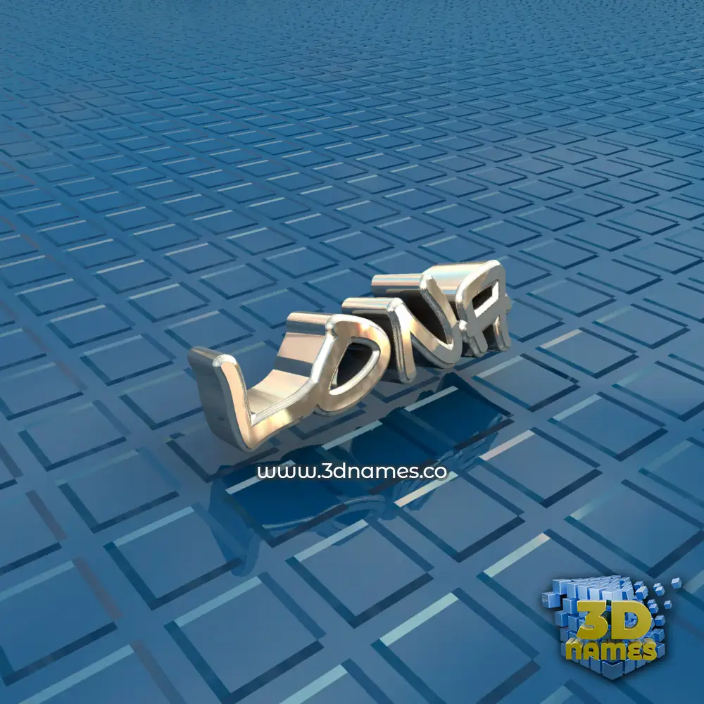 lona in Blue Bling style - 3D name wallpaper