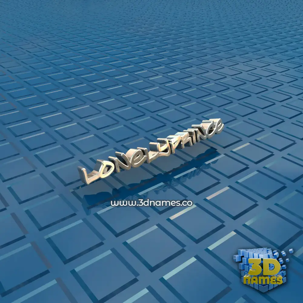 lonelyprince in Blue Bling style - 3D name wallpaper