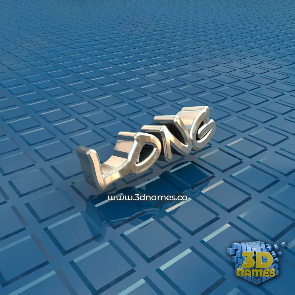 long in Blue Bling style - 3D name wallpaper