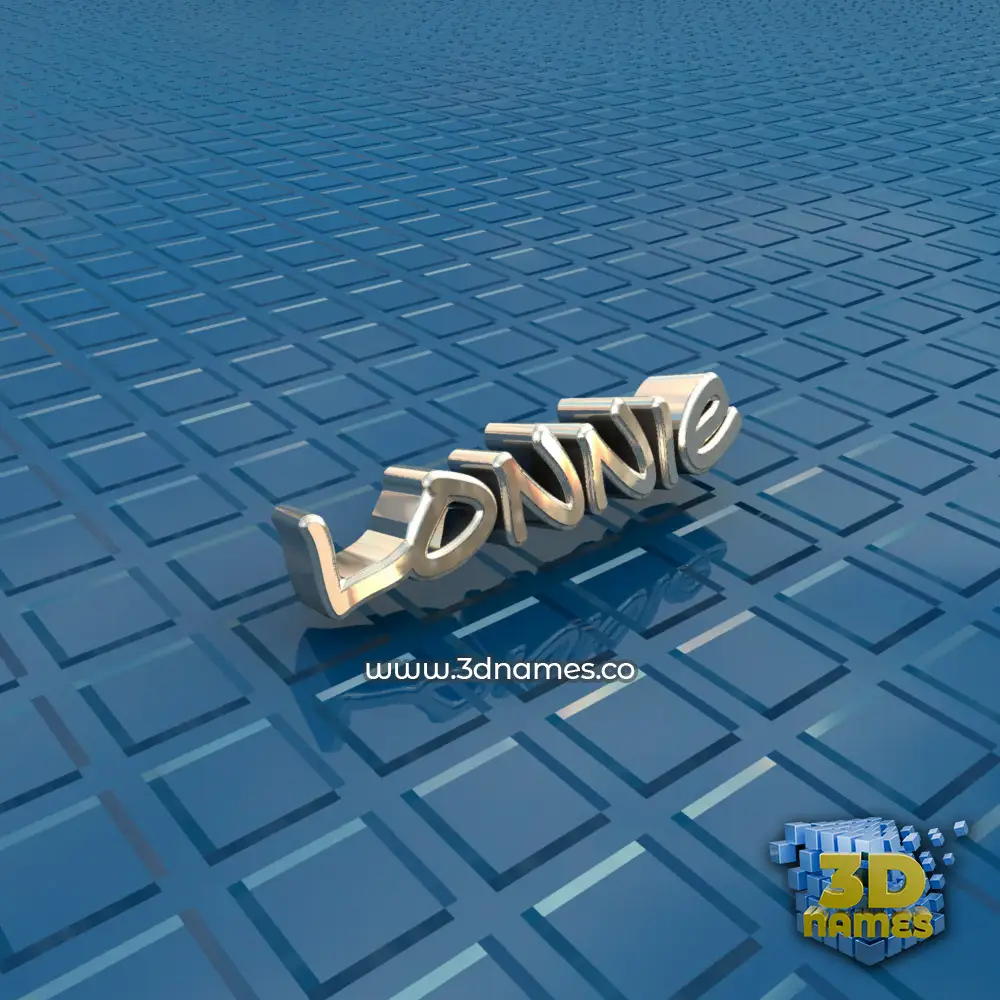 lonnie in Blue Bling style - 3D name wallpaper