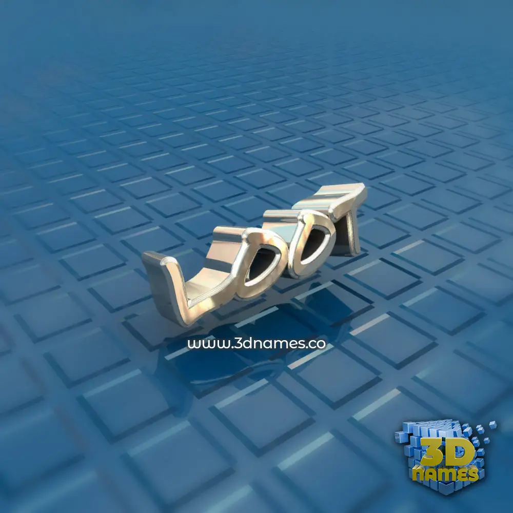 loot in Blue Bling style - 3D name wallpaper