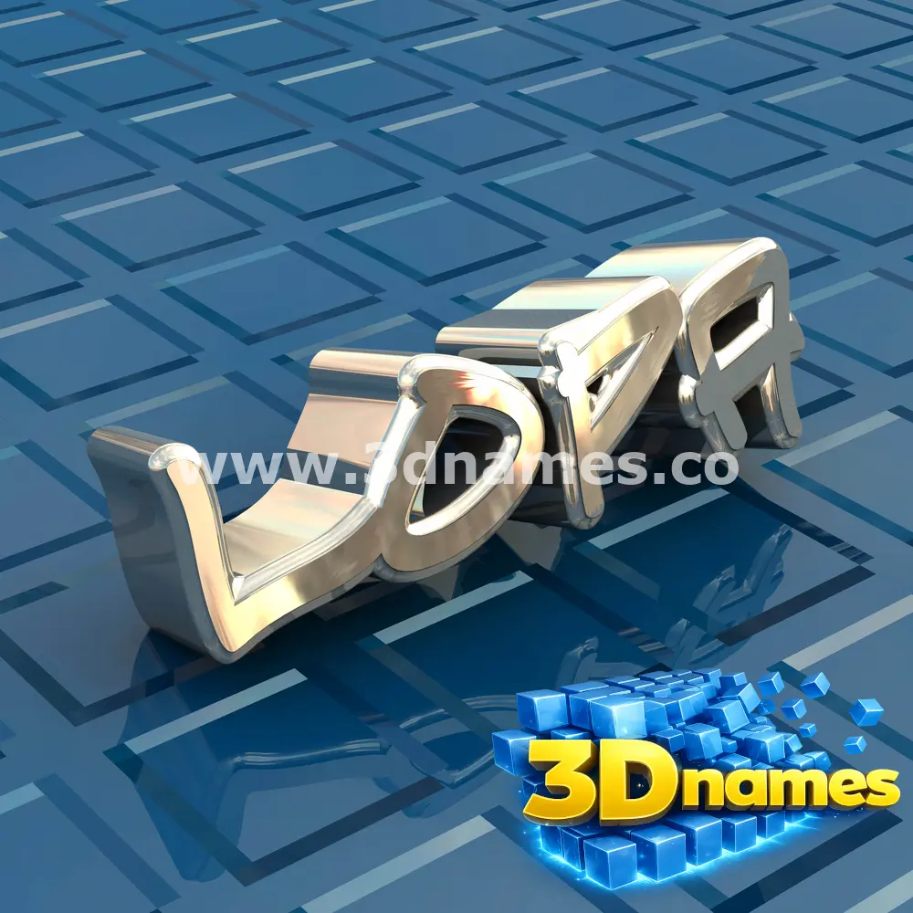 lopa in Blue Bling style - 3D name wallpaper