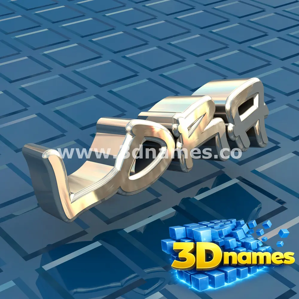lora in Blue Bling style - 3D name wallpaper