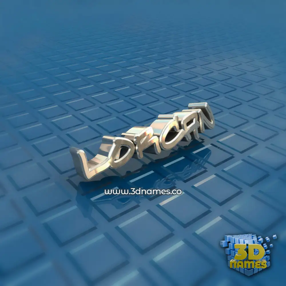 lorcan in Blue Bling style - 3D name wallpaper