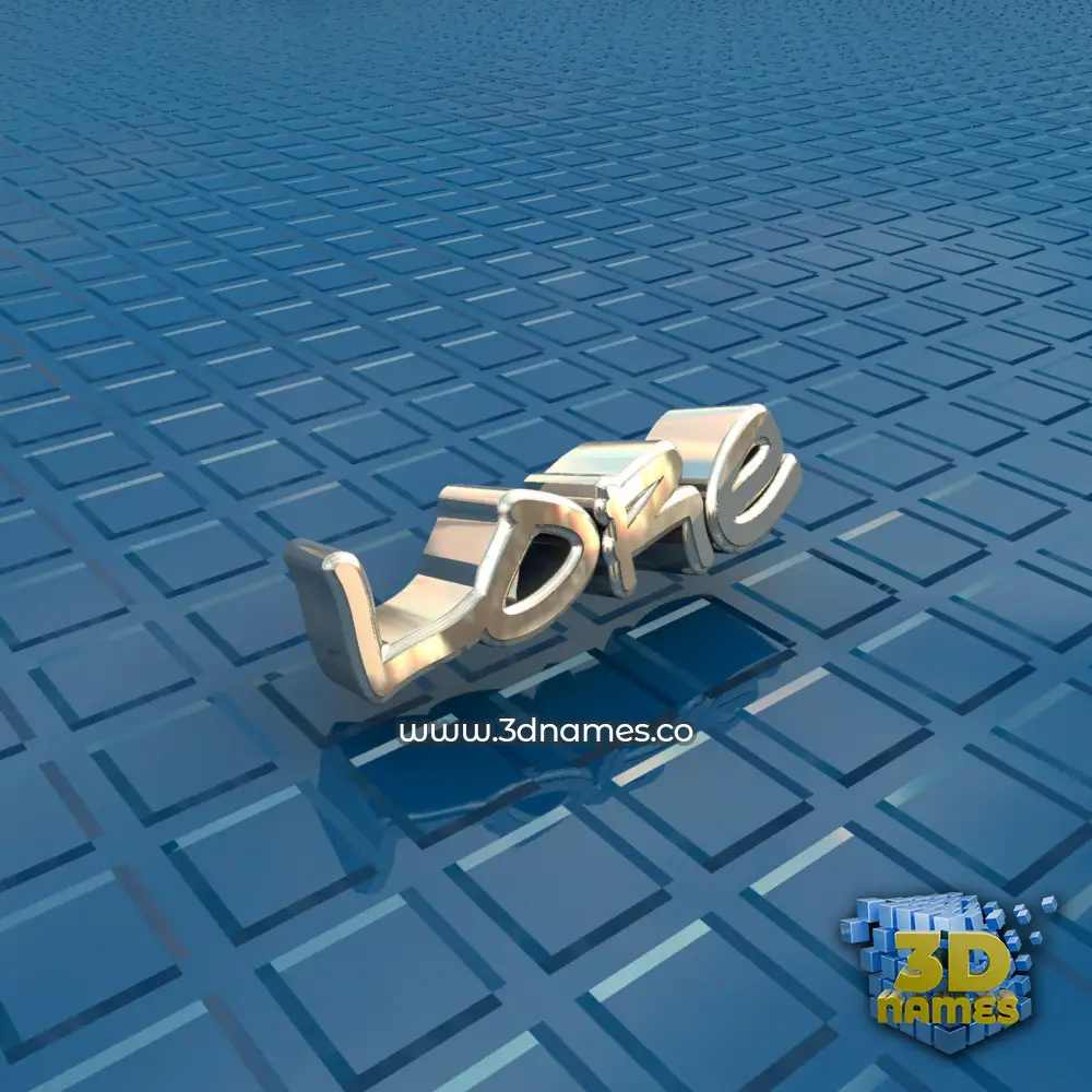 lore in Blue Bling style - 3D name wallpaper