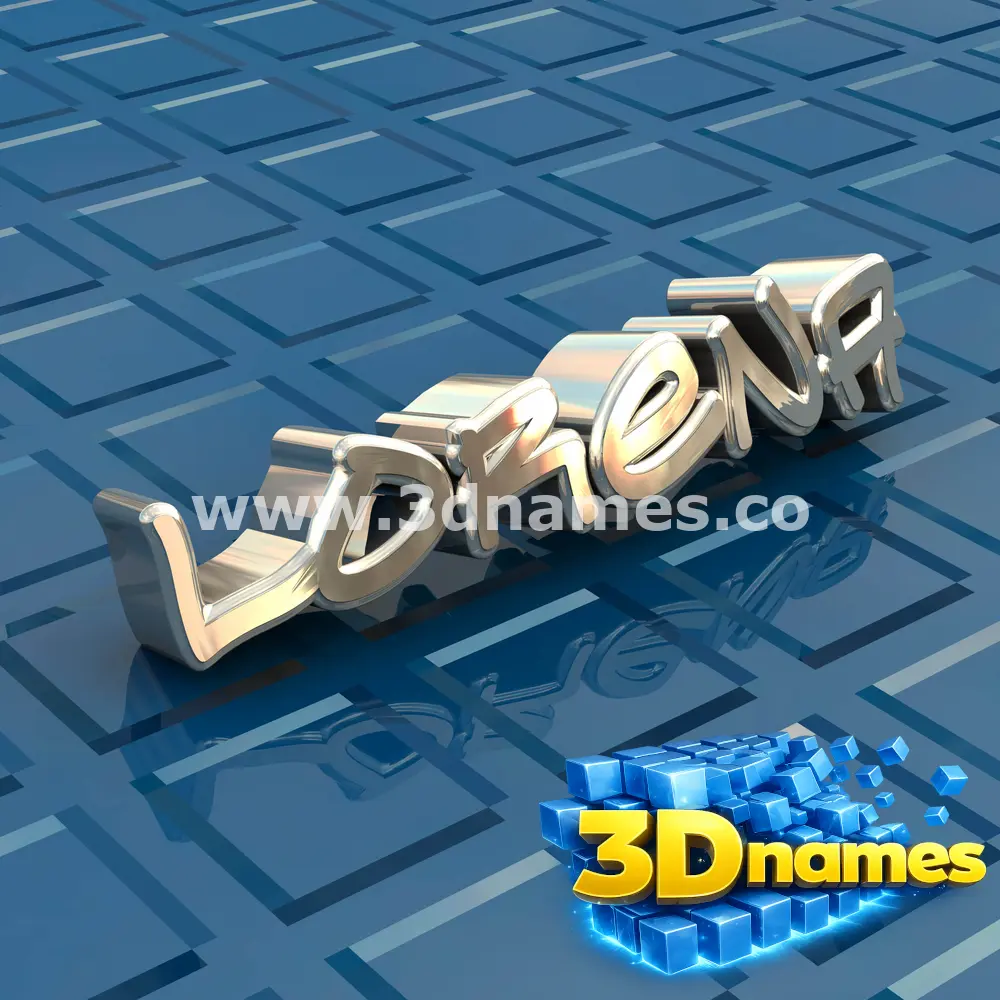 lorena in Blue Bling style - 3D name wallpaper
