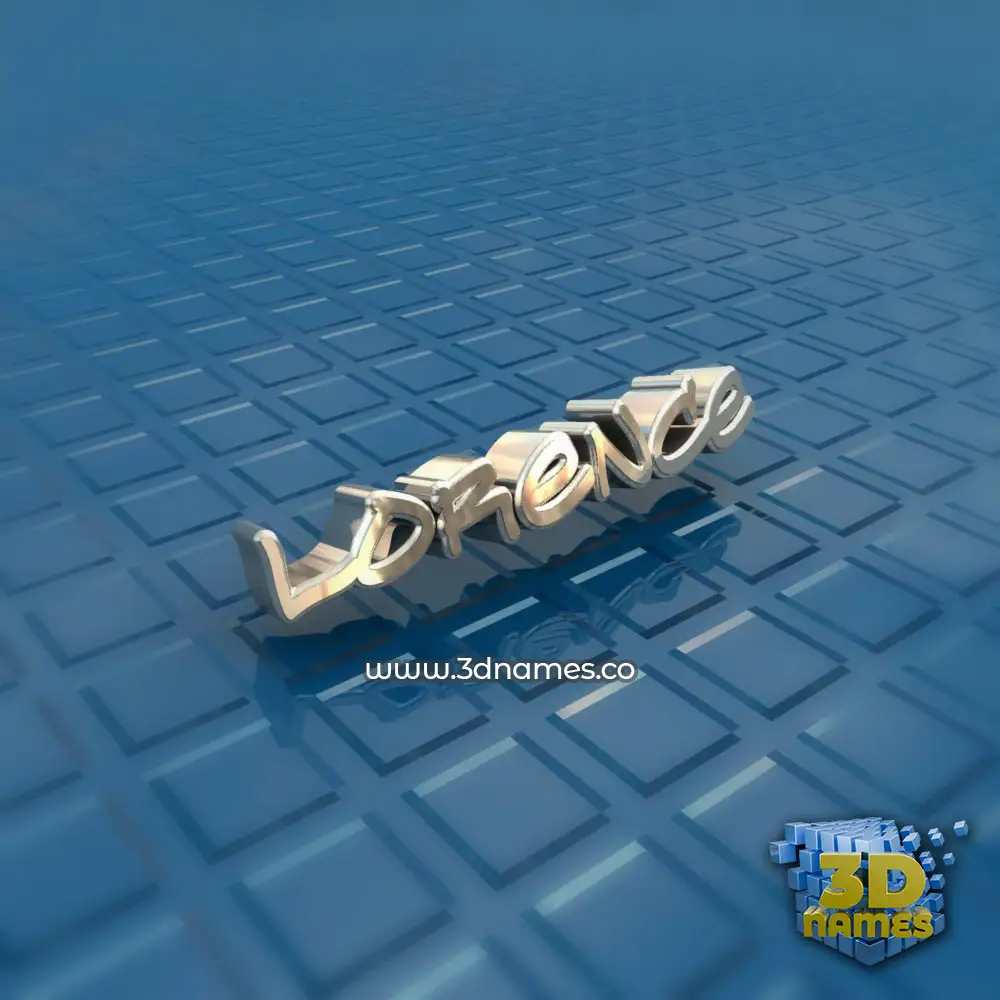 lorence in Blue Bling style - 3D name wallpaper