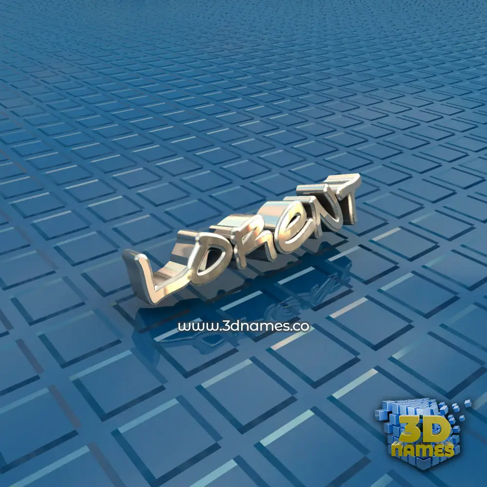 lorent in Blue Bling style - 3D name wallpaper