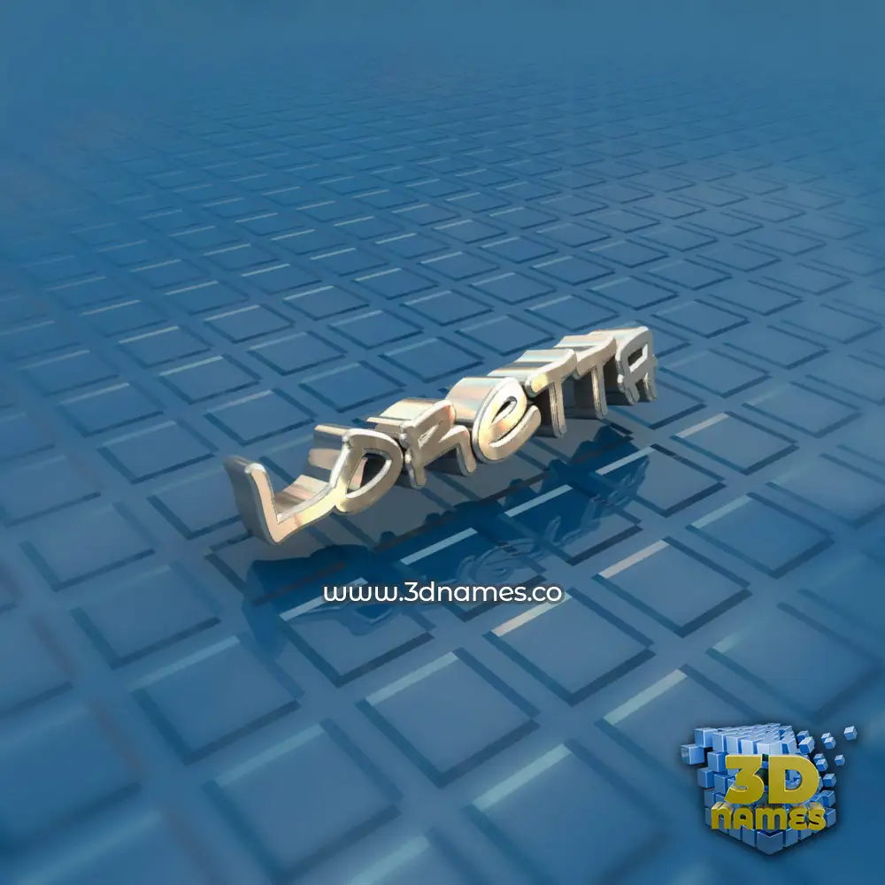 loretta in Blue Bling style - 3D name wallpaper