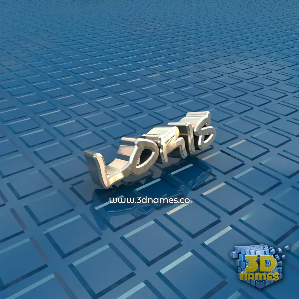 loris in Blue Bling style - 3D name wallpaper
