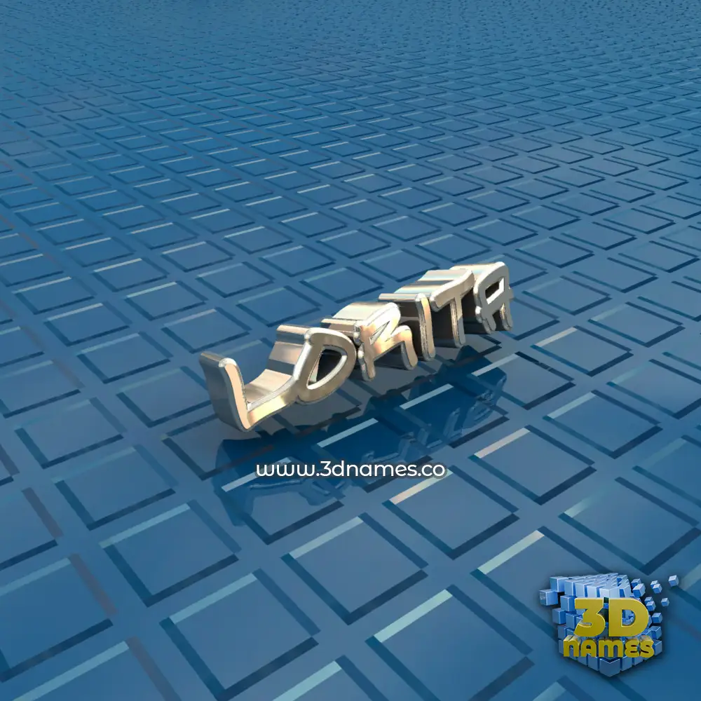 lorita in Blue Bling style - 3D name wallpaper